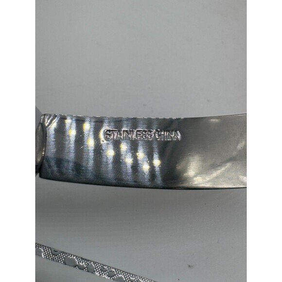 Cambridge Set of 4 Glitter Handle Butter Spreaders Cheese Knives Silver - Picture 4 of 4